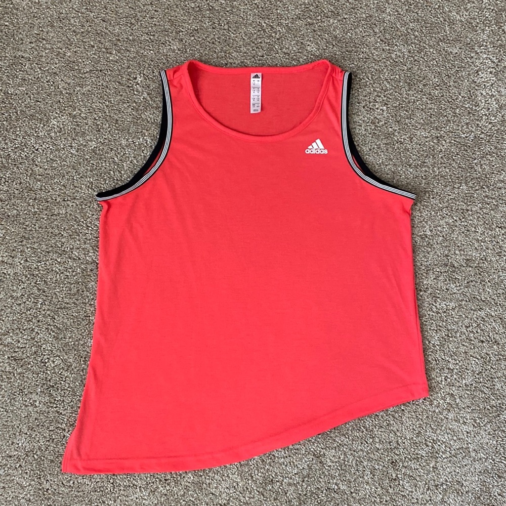 Adidas Side Tie Asymmetric Athletic Tank Top
